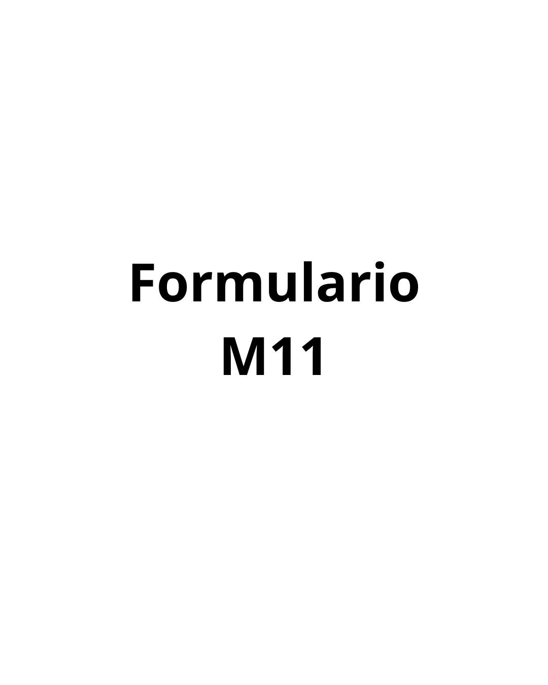 Formulario M11