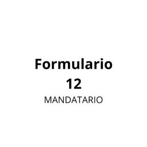 Formulario 12 (Mandatario)